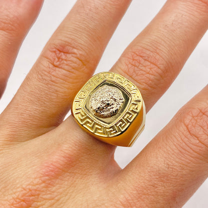 Bague Chevalière Lion - Or Jaune 750