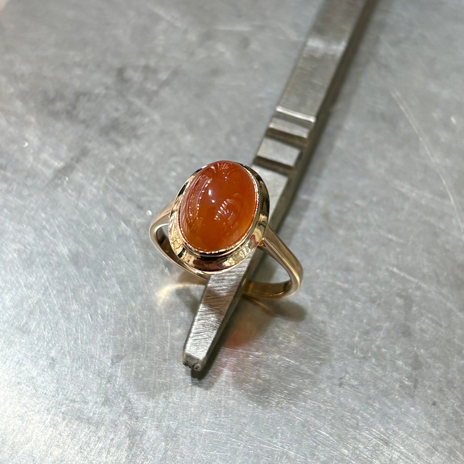 Bague Vintage - Or Jaune 750 & Cornaline