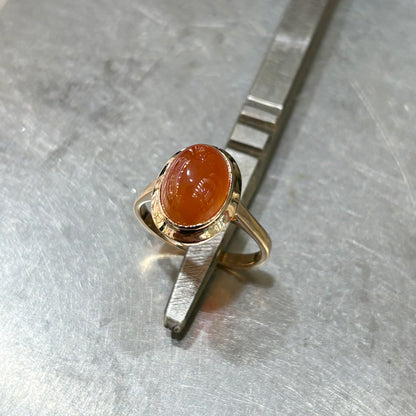 Bague Vintage - Or Jaune 750 & Cornaline