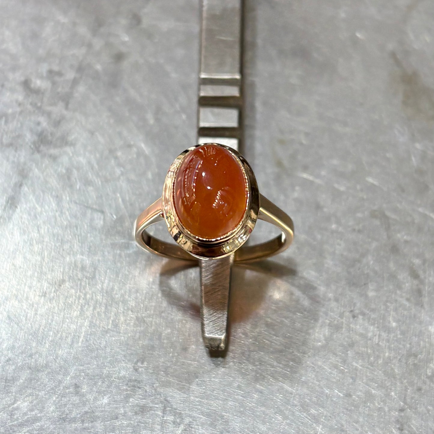 Bague Vintage - Or Jaune 750 & Cornaline
