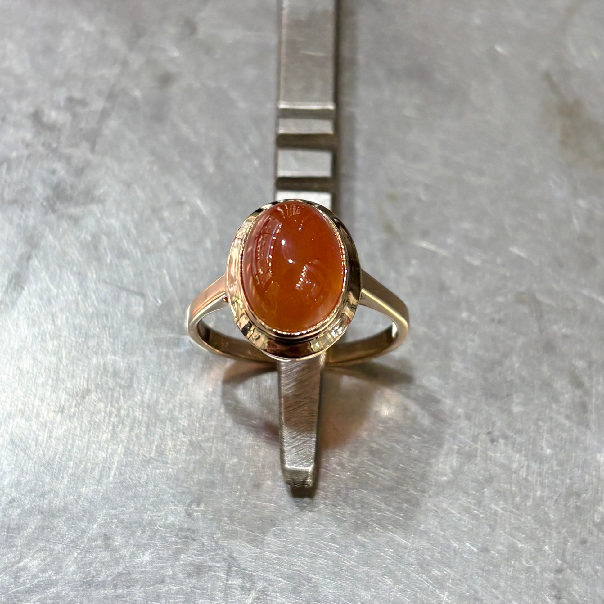 Bague Vintage - Or Jaune 750 & Cornaline