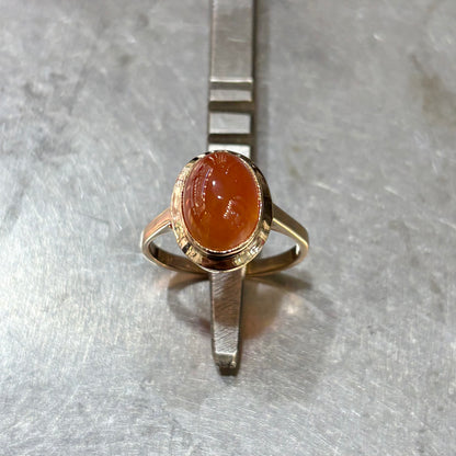 Bague Vintage - Or Jaune 750 & Cornaline