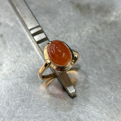Bague Vintage - Or Jaune 750 & Cornaline