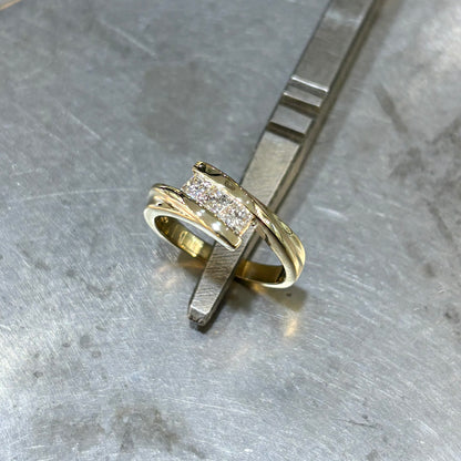 Bague Princesse - Or Jaune 750 & Diamants