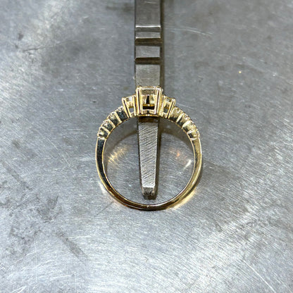 Bague Solitaire - Or Jaune 750 & Diamants