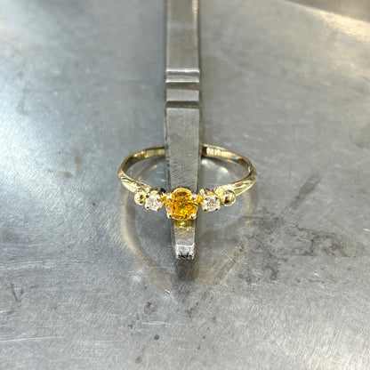 Bague Ponyo - Or Jaune 750 Saphir Jaune & Diamants
