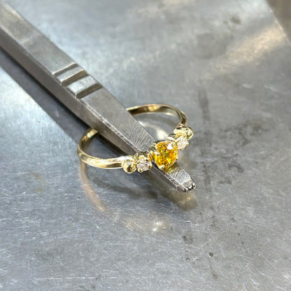 Bague Ponyo - Or Jaune 750 Saphir Jaune & Diamants