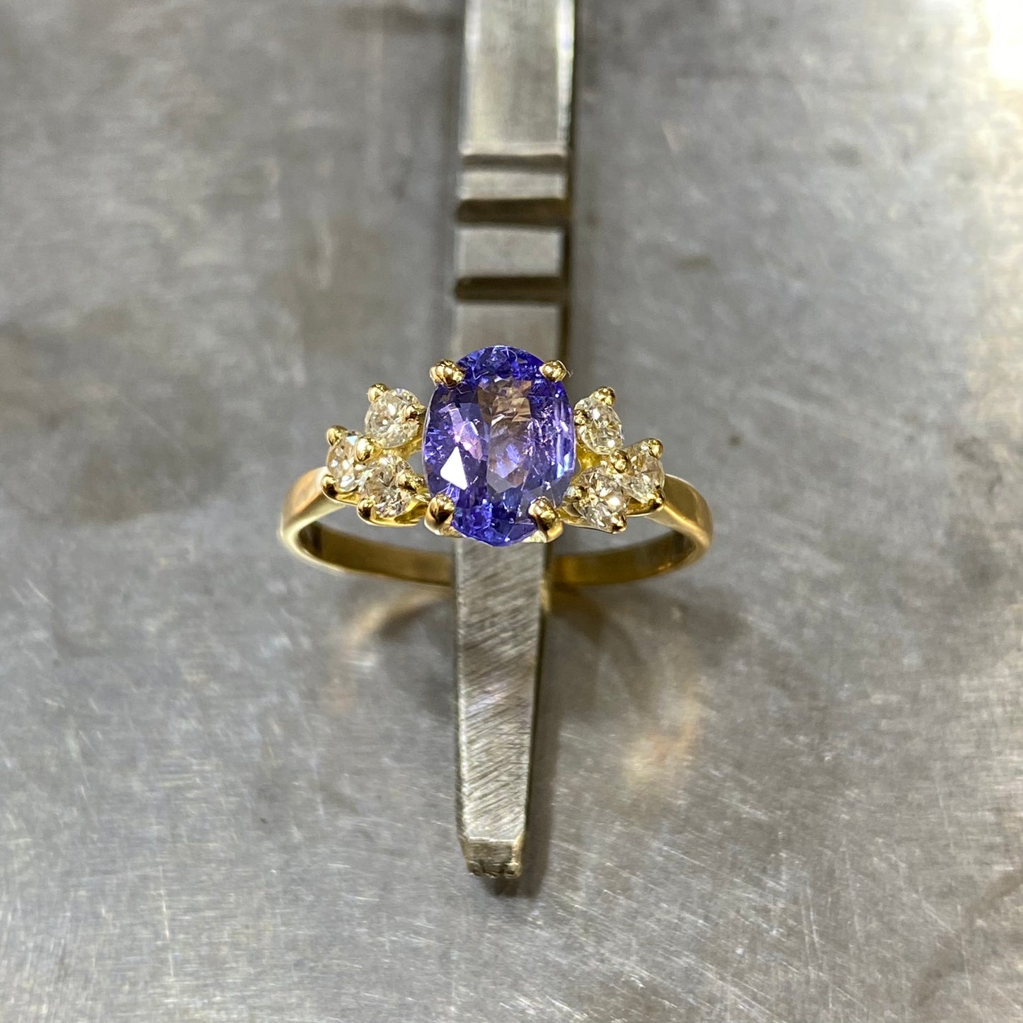 Bague Nausicaä - Or Jaune 750 Tanzanite & Diamants