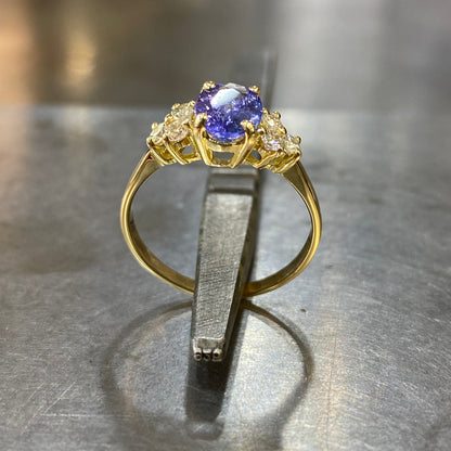 Bague Nausicaä - Or Jaune 750 Tanzanite & Diamants