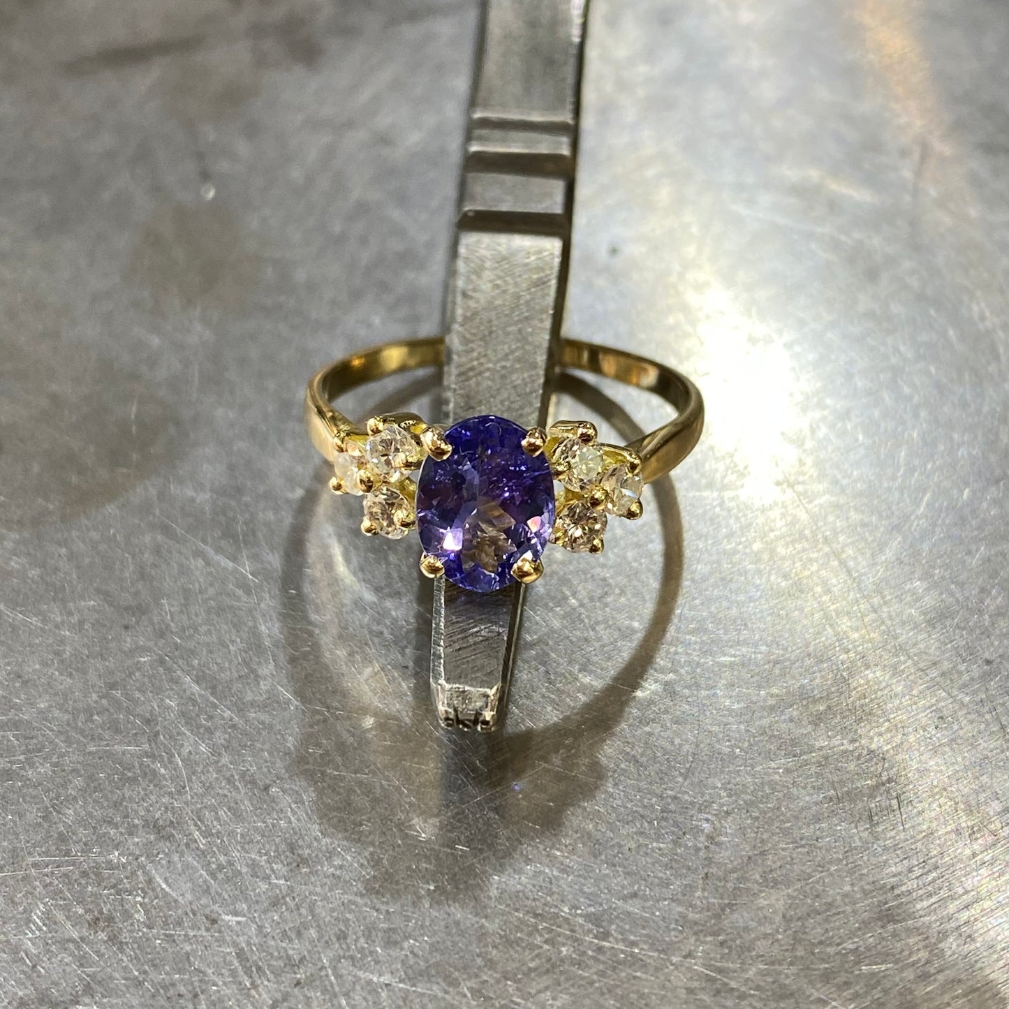 Bague Nausicaä - Or Jaune 750 Tanzanite & Diamants