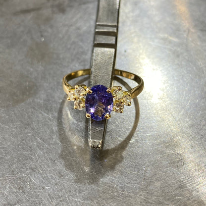 Bague Nausicaä - Or Jaune 750 Tanzanite & Diamants