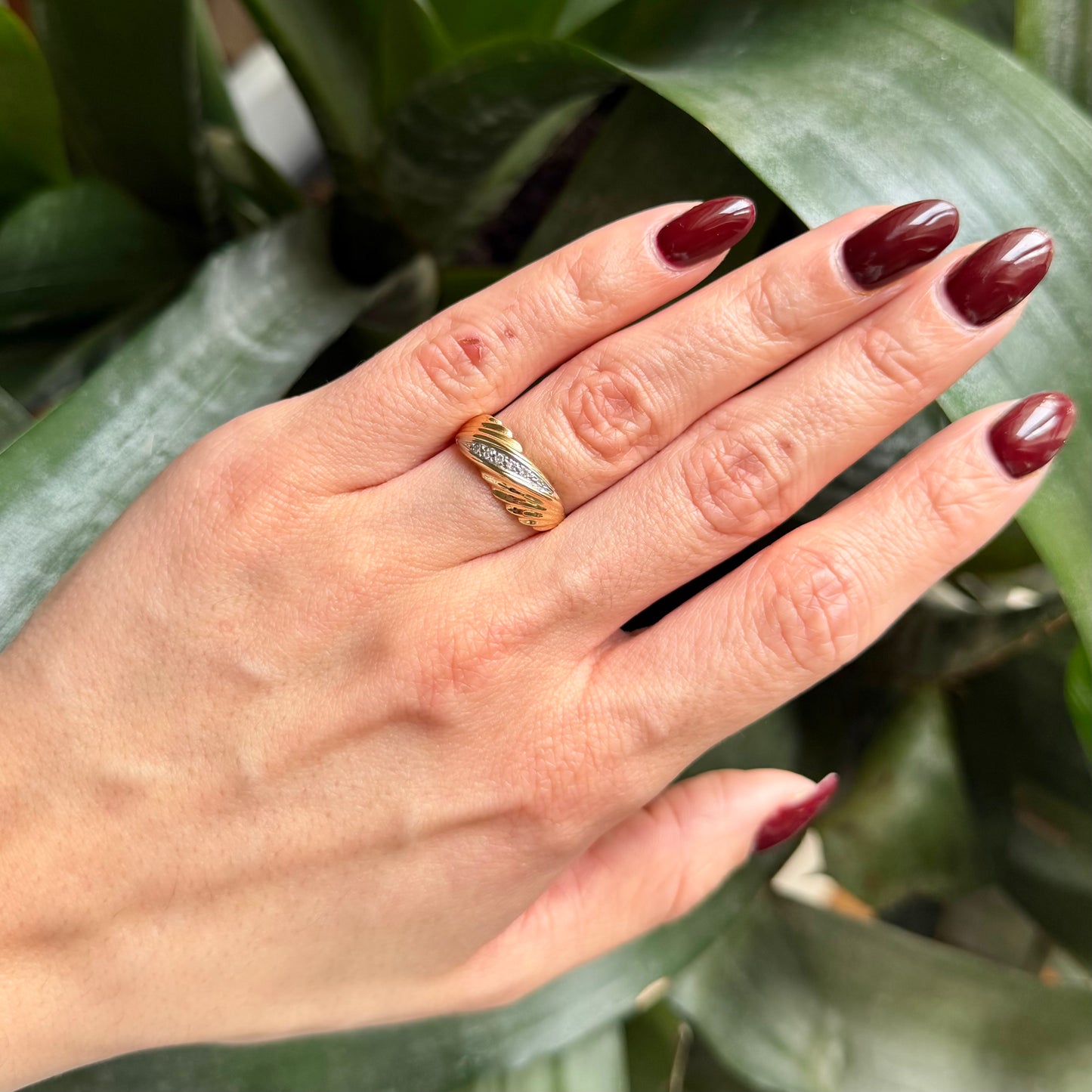 Bague Jonc - Or Jaune 750 & Diamants