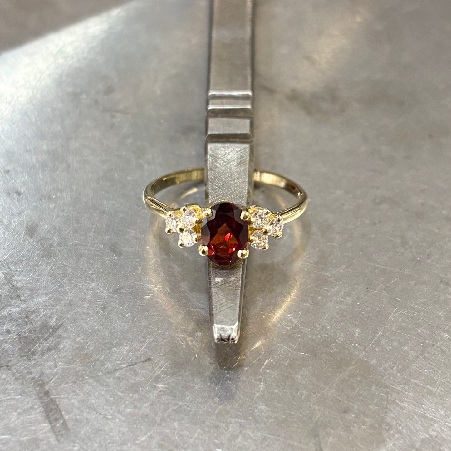 Bague Nausicaä Mini - Or Jaune 750 Grenat & Diamants