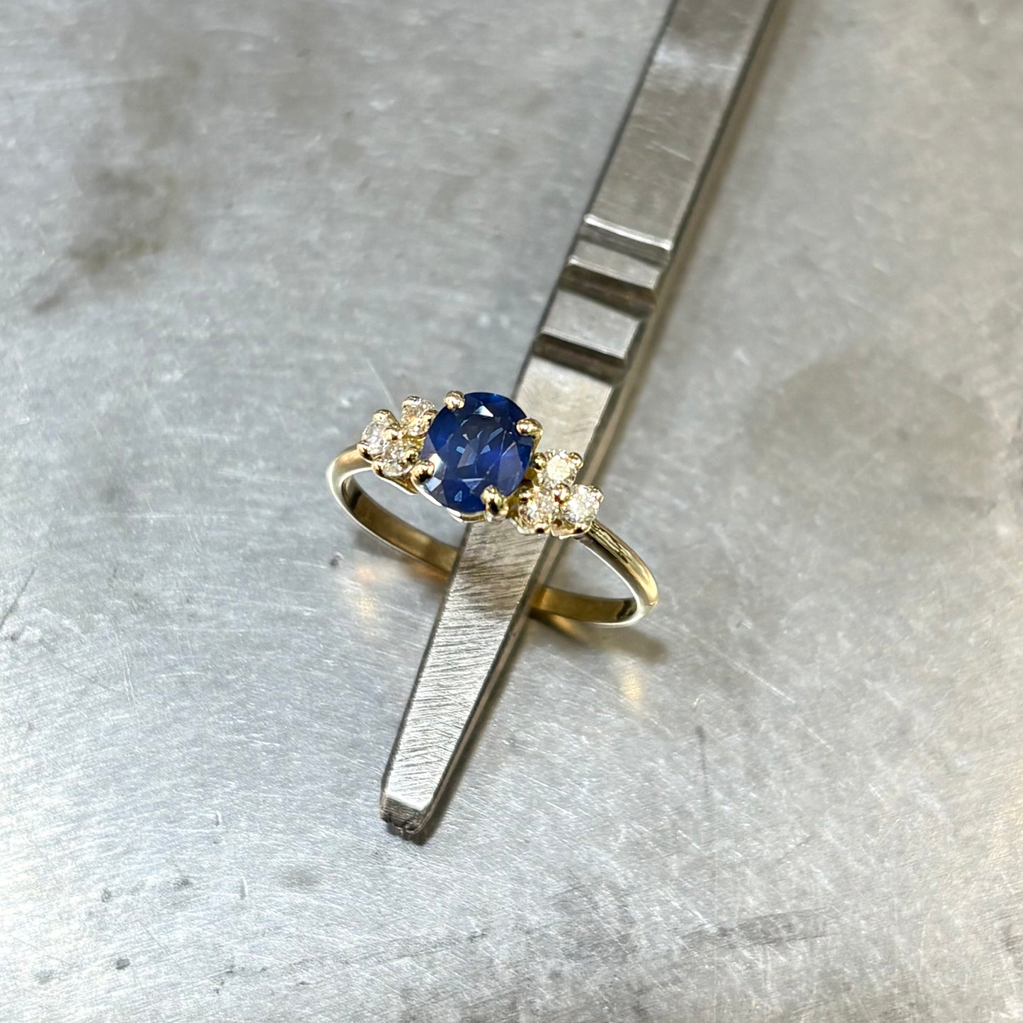 Bague Nausicaä Mini - Or Jaune 750 Saphir & Diamants