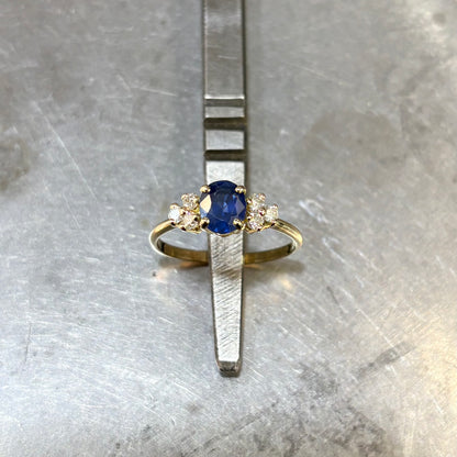 Bague Nausicaä Mini - Or Jaune 750 Saphir & Diamants