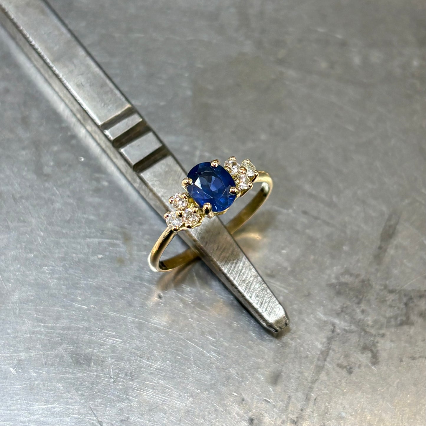 Bague Nausicaä Mini - Or Jaune 750 Saphir & Diamants