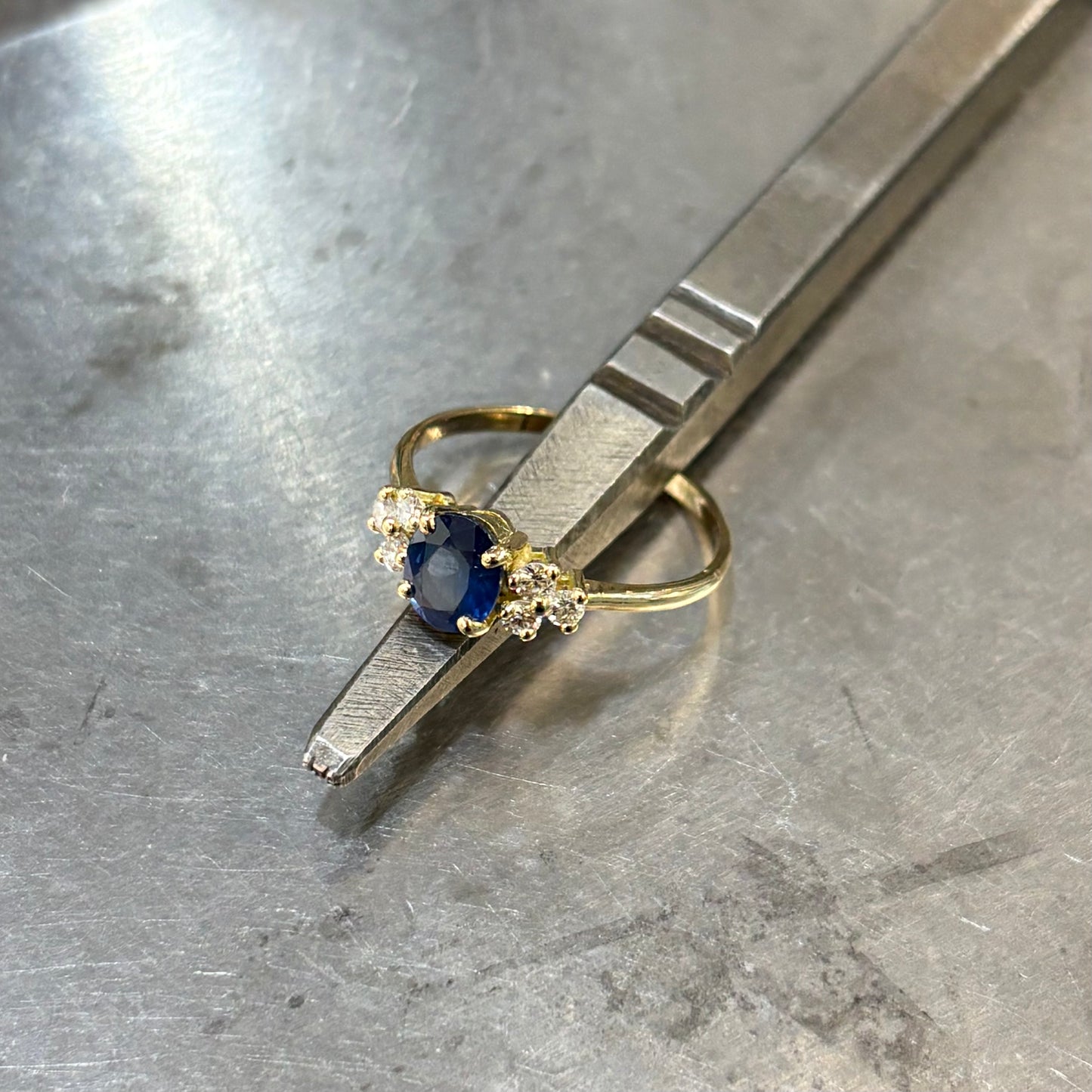 Bague Nausicaä Mini - Or Jaune 750 Saphir & Diamants