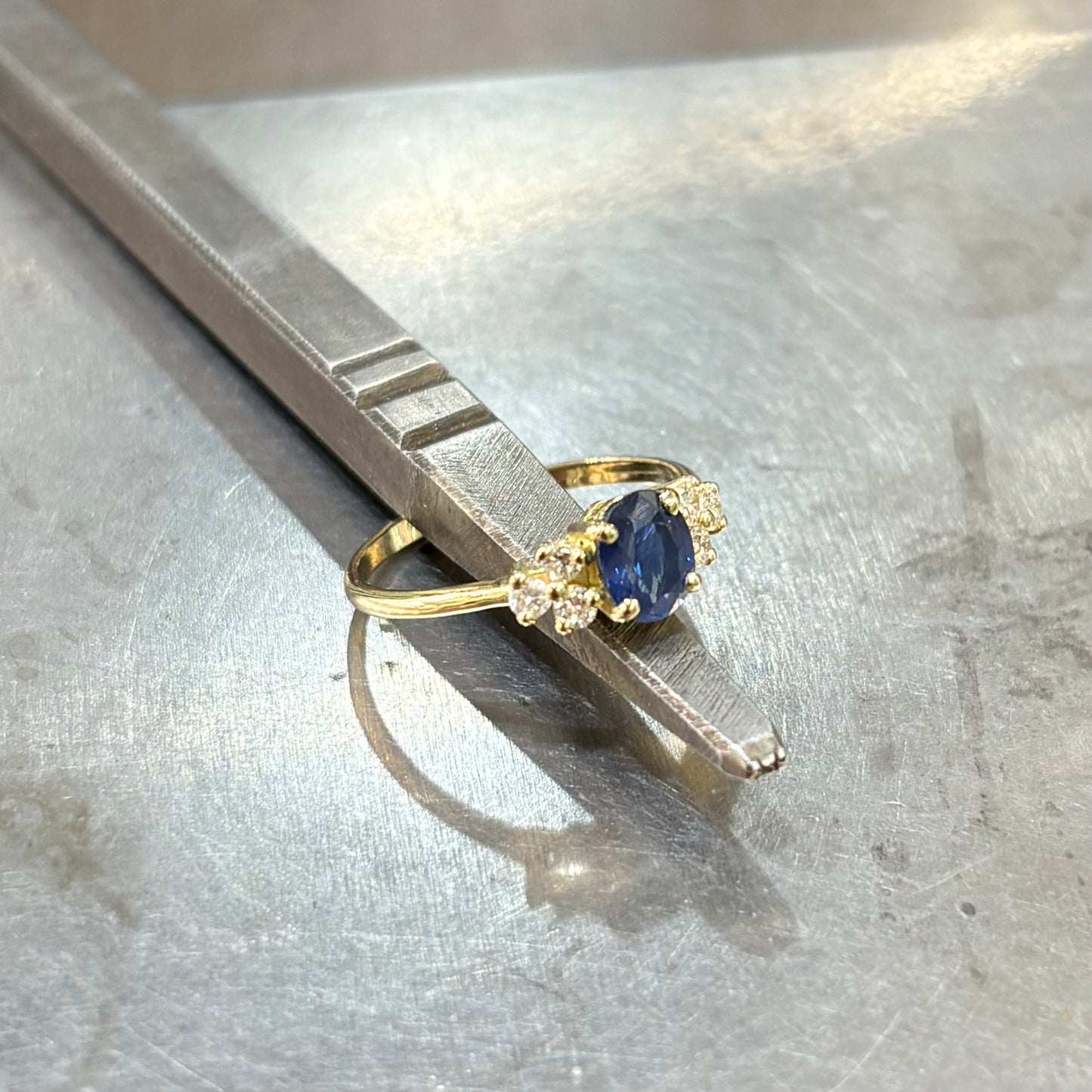 Bague Nausicaä Mini - Or Jaune 750 Saphir & Diamants