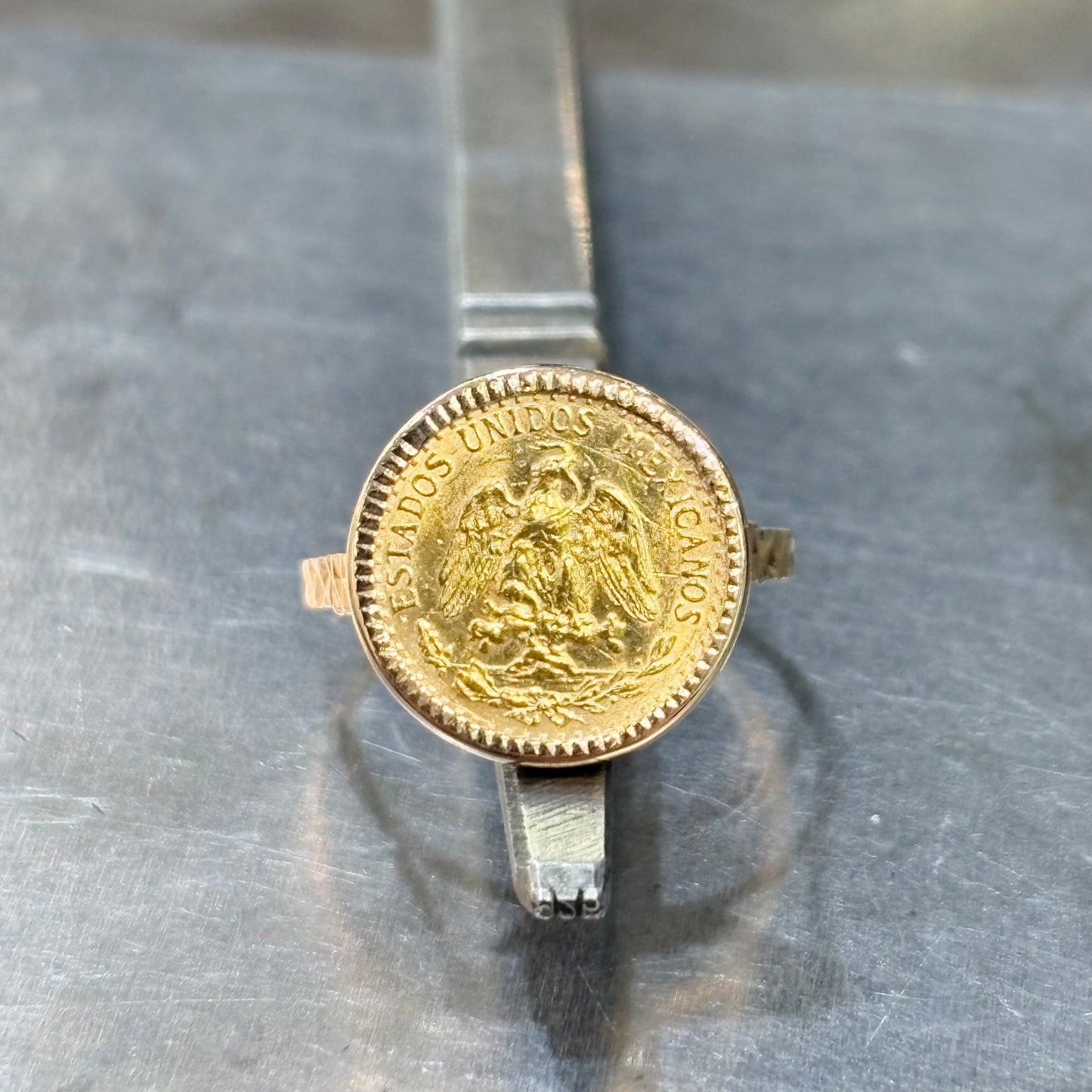 Bague Pièce - Or Jaune 750 & Pièce Dos Pesos