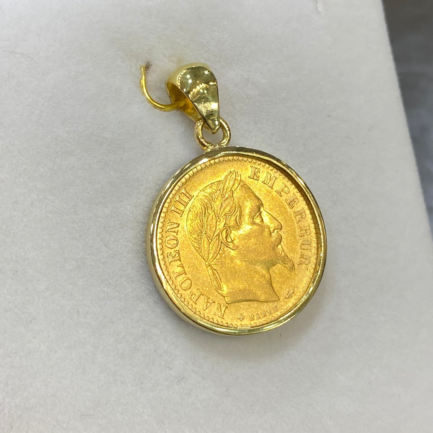 Pendentif Pièce - Or Jaune 750 & Pièce 10 Francs Napoléon