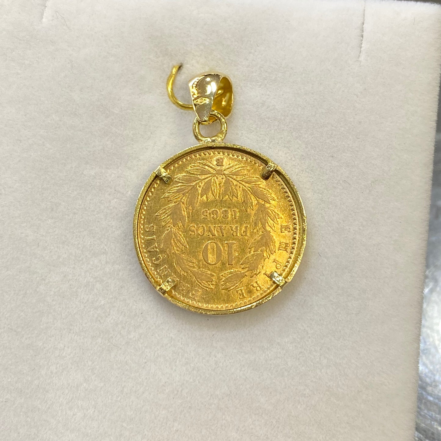 Pendentif Pièce - Or Jaune 750 & Pièce 10 Francs Napoléon