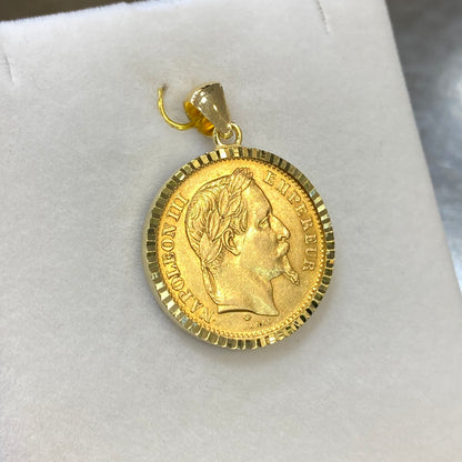 Pendentif Pièce - Or Jaune 750 & Pièce 20 Francs Napoléon