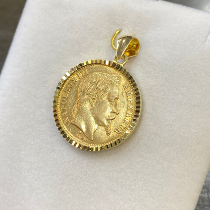 Pendentif Pièce - Or Jaune 750 & Pièce 20 Francs Napoléon