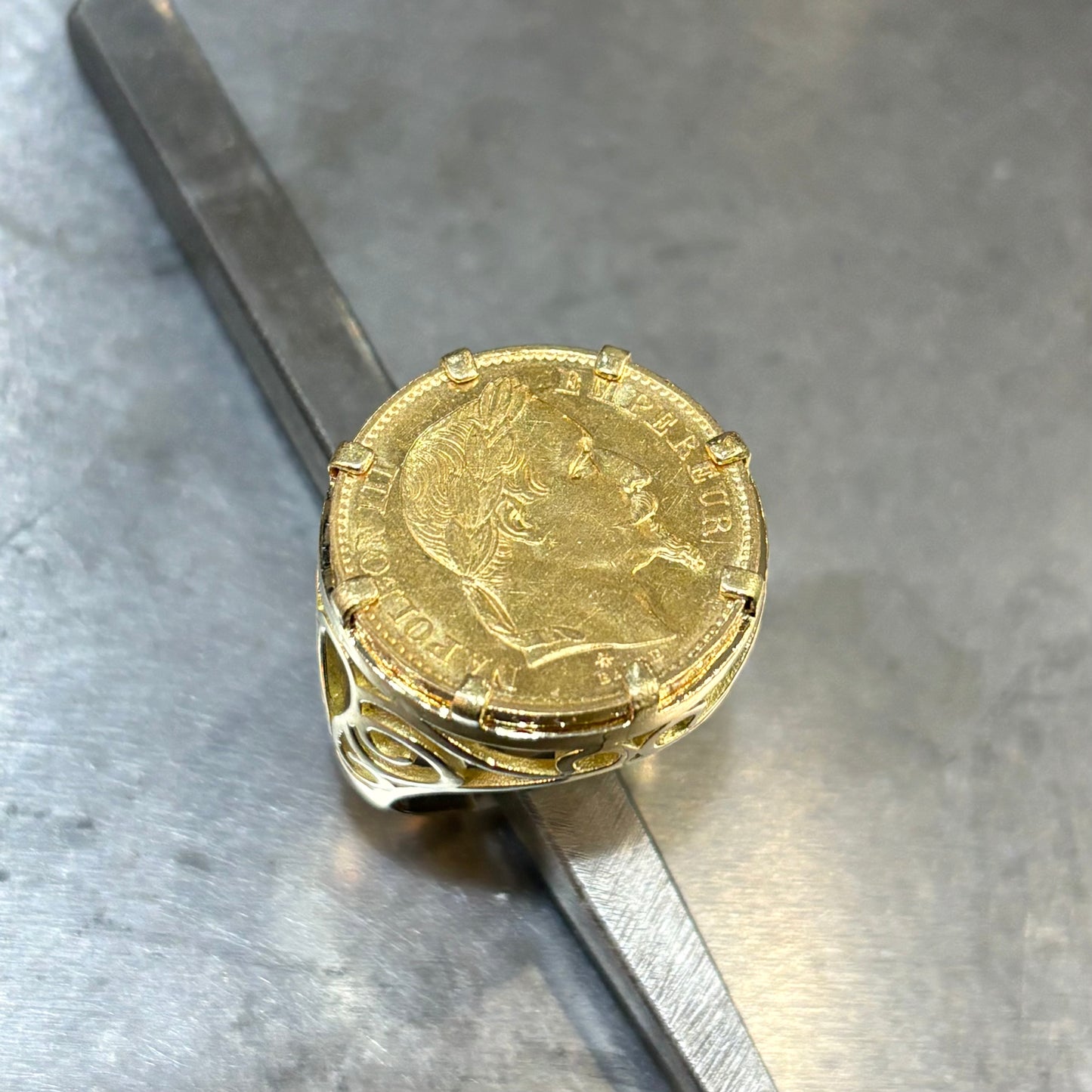 Bague Pièce - Or Jaune 750 & Pièce Or 20 Francs Napoléon