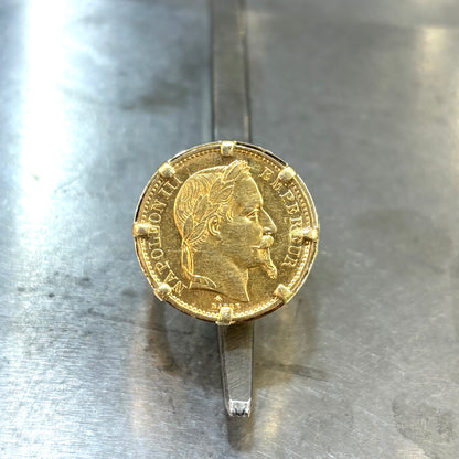 Bague Pièce - Or Jaune 750 & Pièce Or 20 Francs Napoléon
