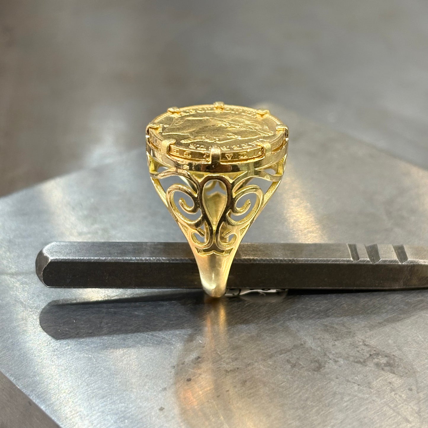 Bague Pièce - Or Jaune 750 & Pièce Or 20 Francs Napoléon