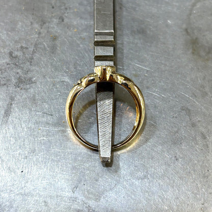 Bague Jonc - Or Jaune 750 Saphir & Diamants