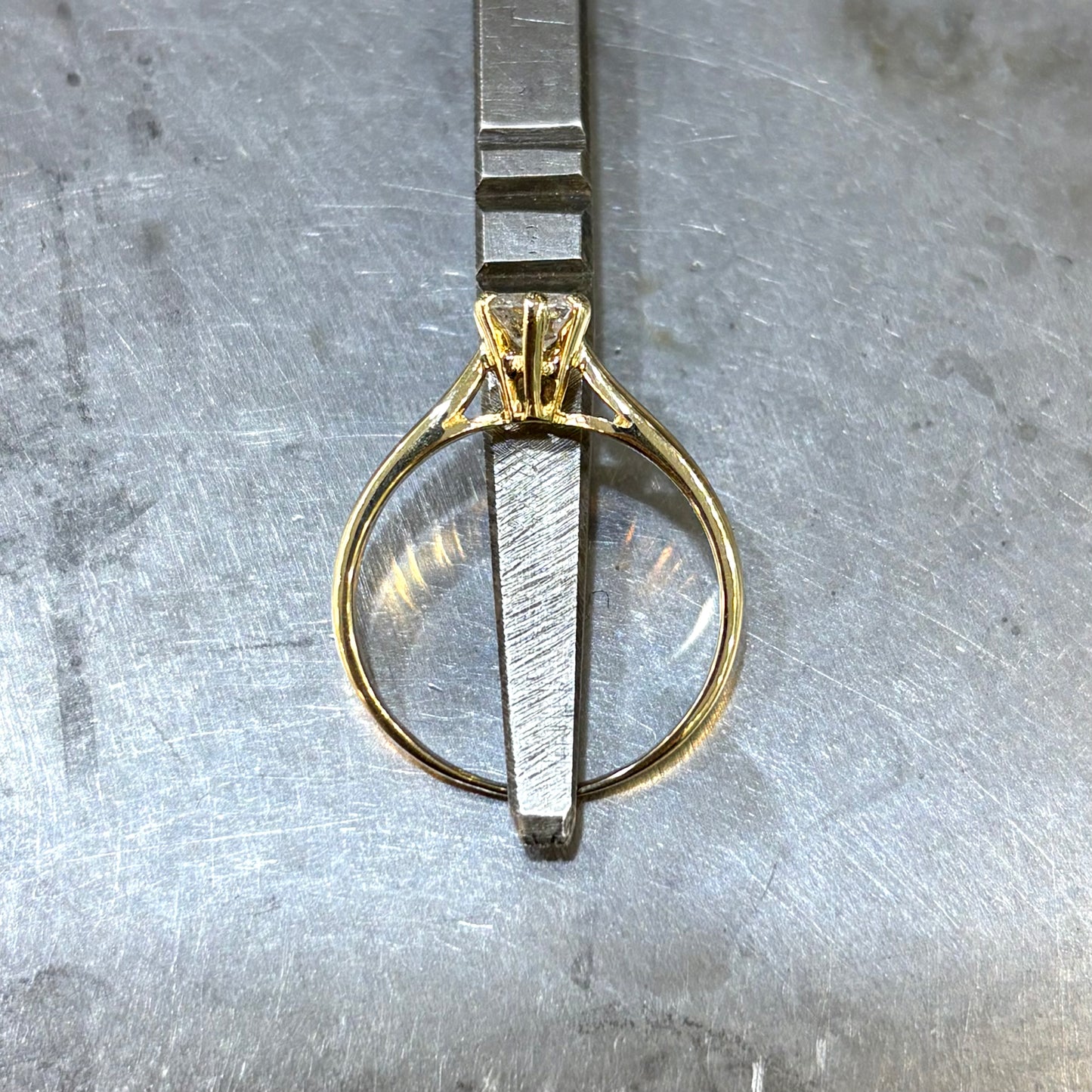 Bague Solitaire - Or Jaune 750 & Diamant