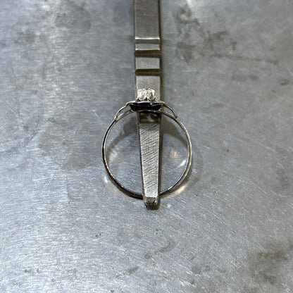 Bague Tank Vintage Art Déco - Or Blanc 750 & Diamant