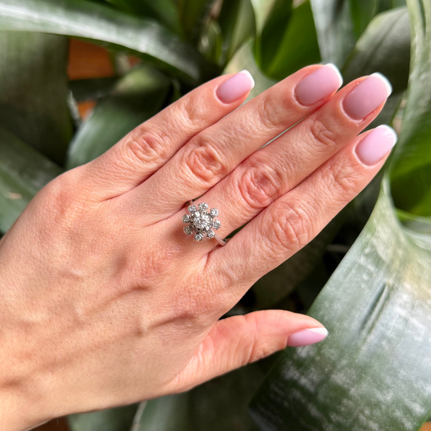 Bague Marguerite Vintage - Or Blanc 750 & Diamants