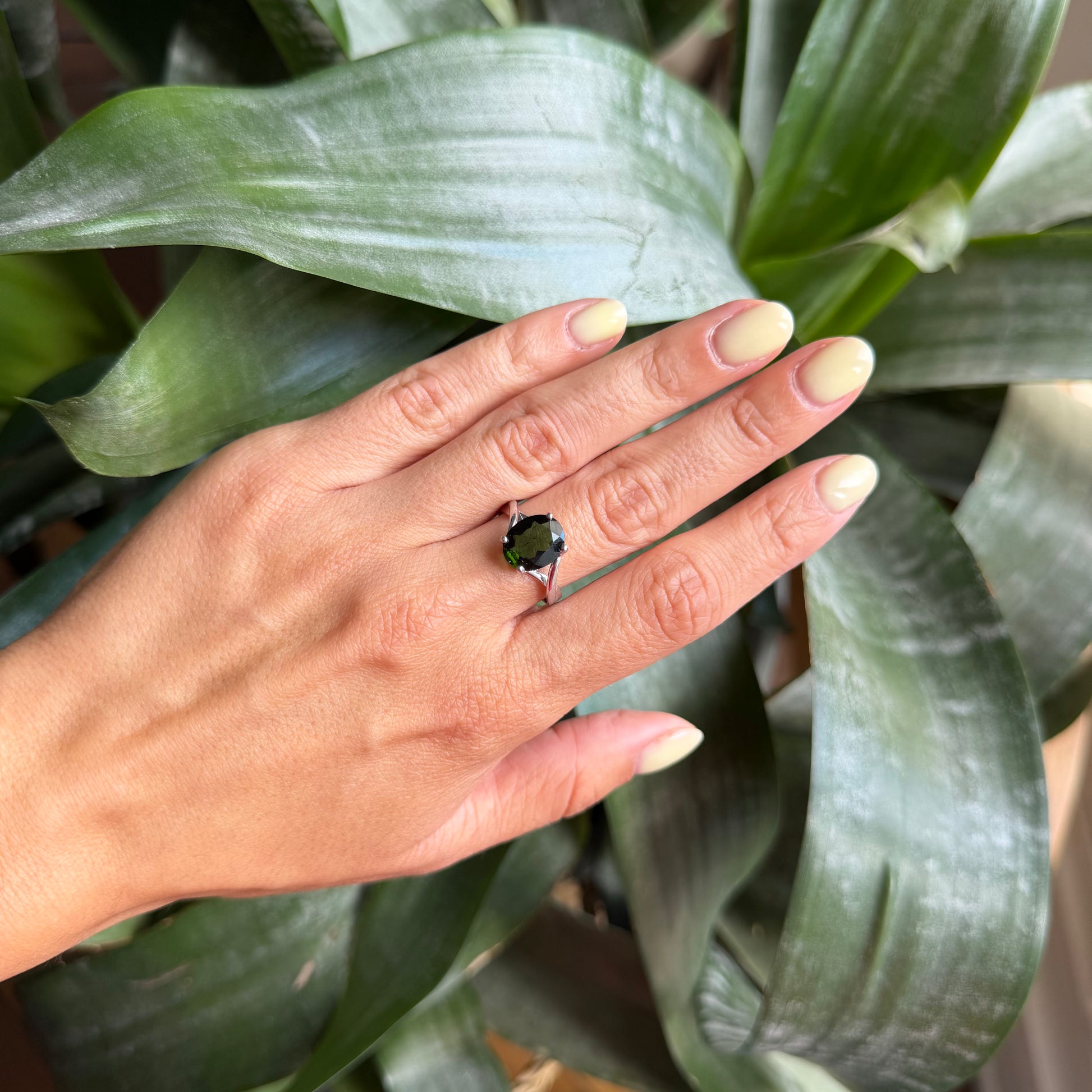 Bague Cocktail - Or Blanc 750 & Tourmaline