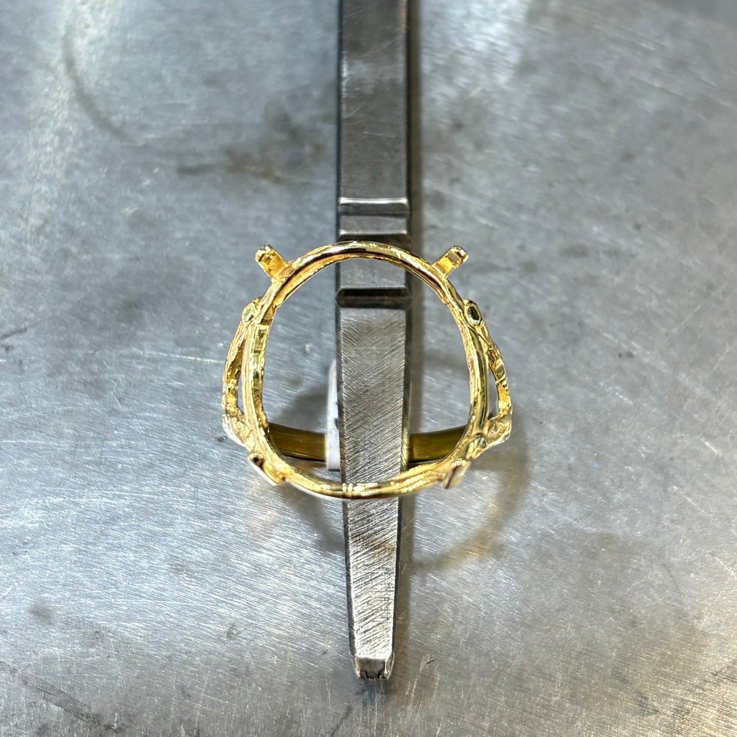 Monture Bague Pièce 10 Francs - Porte Pièce Or Jaune 750