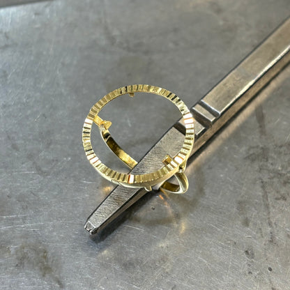 Monture Bague Pièce 10 Francs - Porte Pièce Or Jaune 750