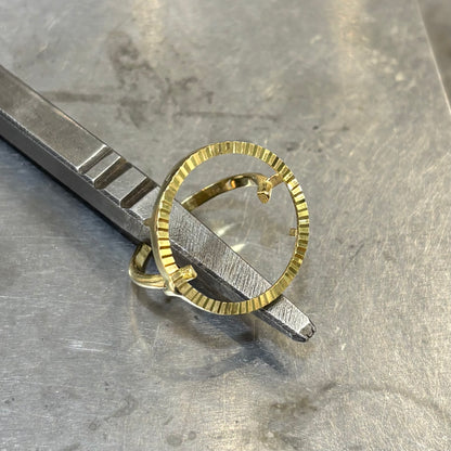 Monture Bague Pièce 10 Francs - Porte Pièce Or Jaune 750