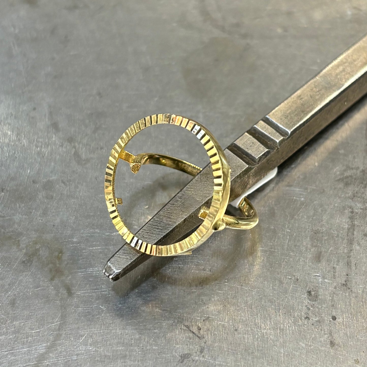 Monture Bague Pièce 10 Francs - Porte Pièce Or Jaune 750