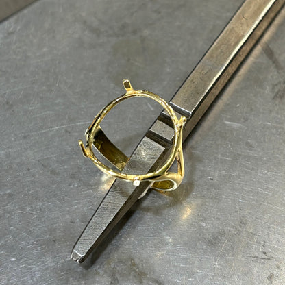 Monture Bague Pièce 10 Francs - Porte Pièce Or Jaune 750