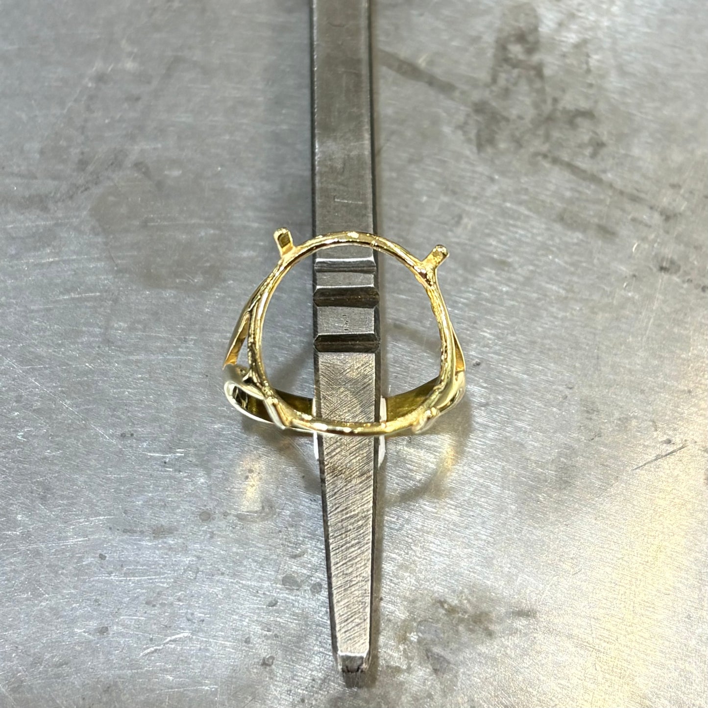 Monture Bague Pièce 10 Francs - Porte Pièce Or Jaune 750