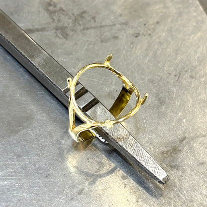 Monture Bague Pièce 10 Francs - Porte Pièce Or Jaune 750