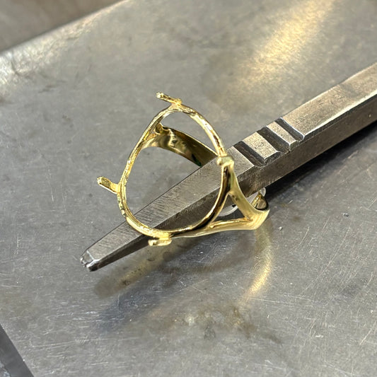 Monture Bague Pièce 10 Francs - Porte Pièce Or Jaune 750