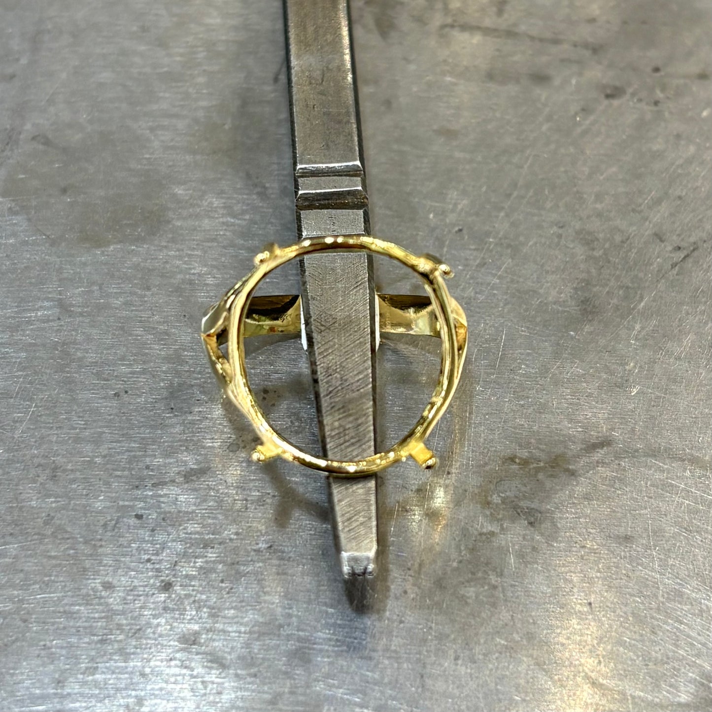 Monture Bague Pièce 10 Francs - Porte Pièce Or Jaune 750