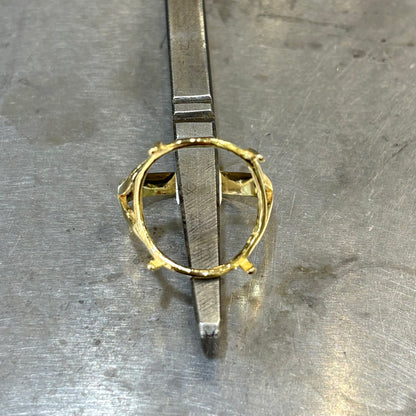 Monture Bague Pièce 10 Francs - Porte Pièce Or Jaune 750