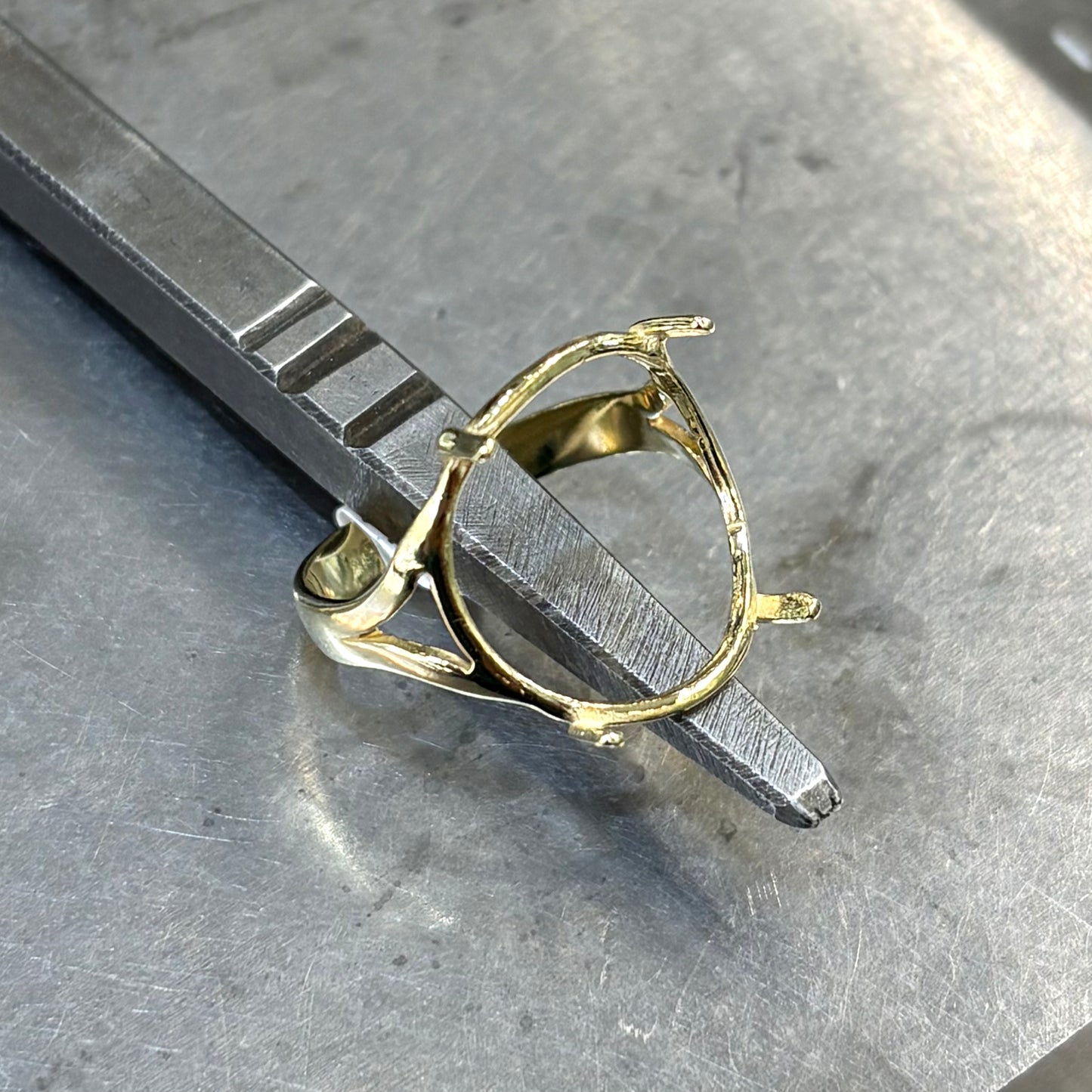 Monture Bague Pièce 10 Francs - Porte Pièce Or Jaune 750