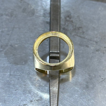 Monture Bague Pièce 10 Francs - Porte Pièce Or Jaune 750