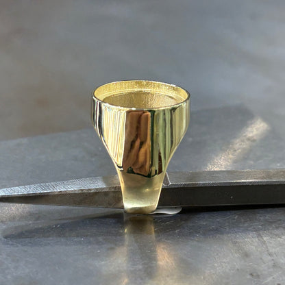 Monture Bague Pièce 10 Francs - Porte Pièce Or Jaune 750