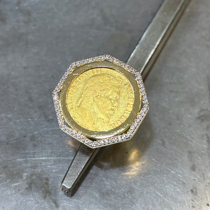 Bague Pièce - Or Jaune 750 & Pièce 10 Francs Napoléon