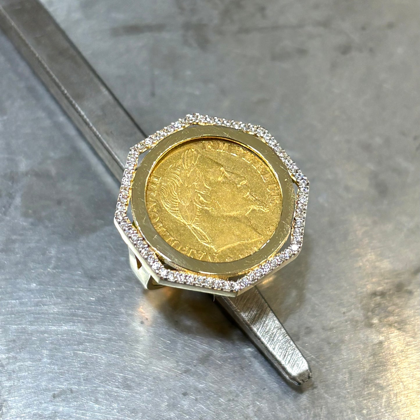 Bague Pièce - Or Jaune 750 & Pièce 10 Francs Napoléon